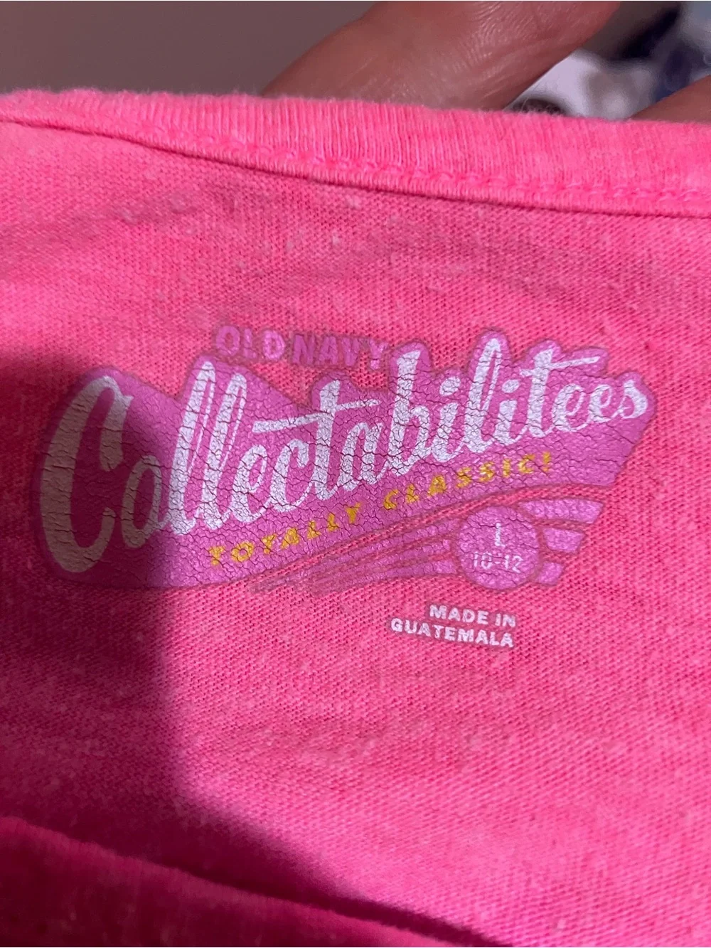 Old Navy Pink 'Girl Power' Graphic Tee with Blue & Purple Accents